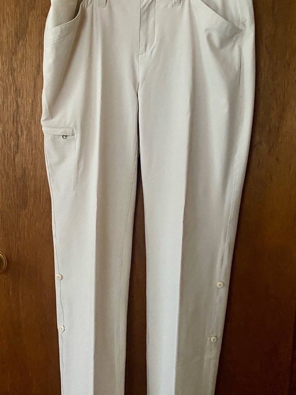 Eddie Bauer Ranier Light Beige Straight-Leg Pants